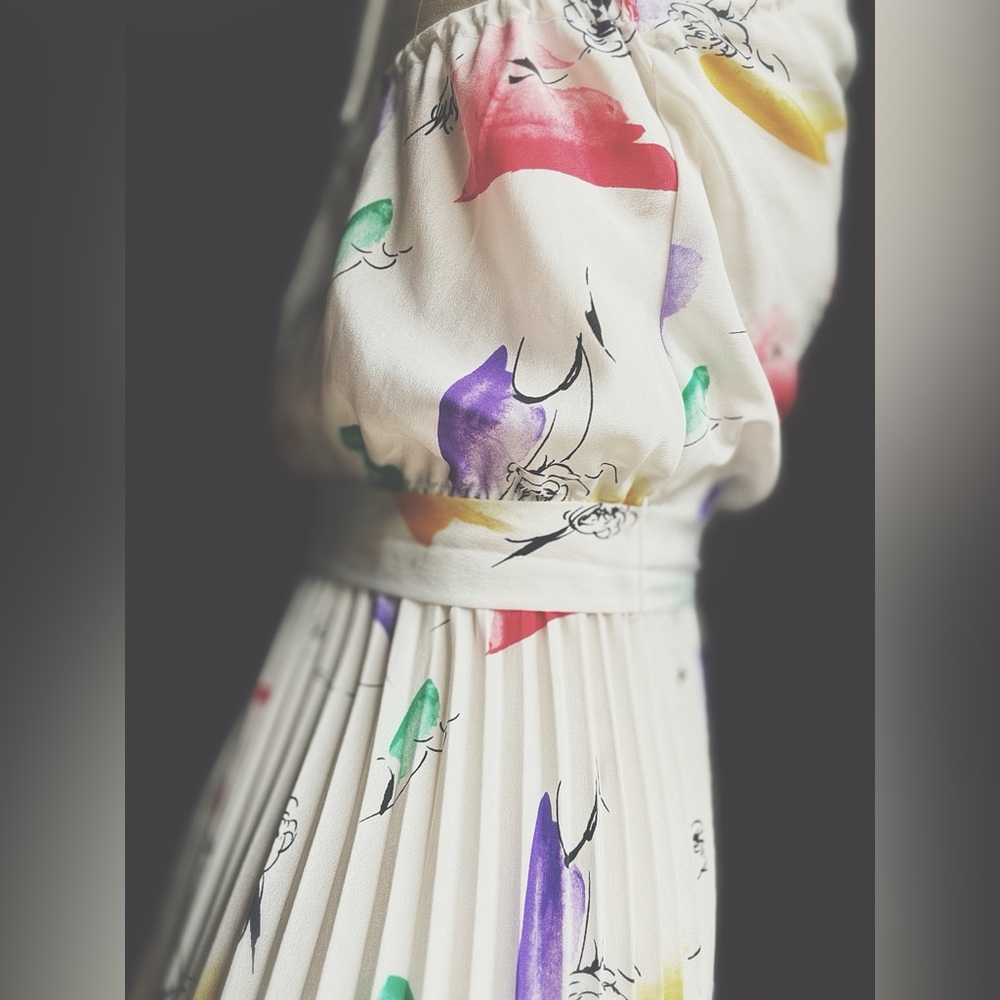Vintage Halter Top Pleated Dress - Picture 7 of 8